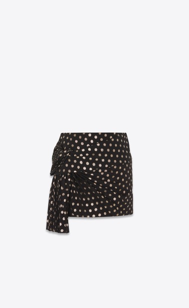 silk pleated knotted skirt